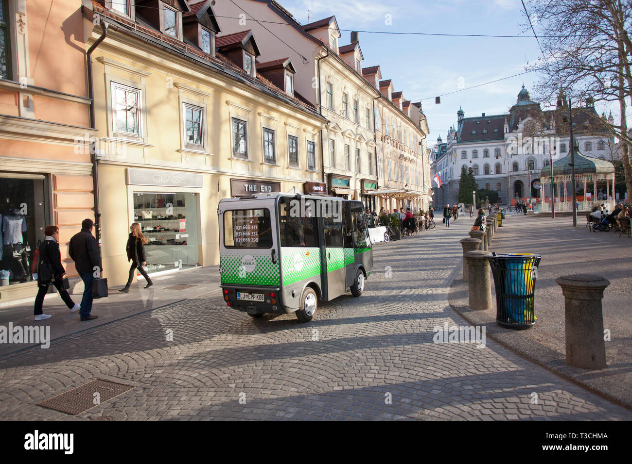 Straßenszene in Ljubljana, Slowenien Stockfoto