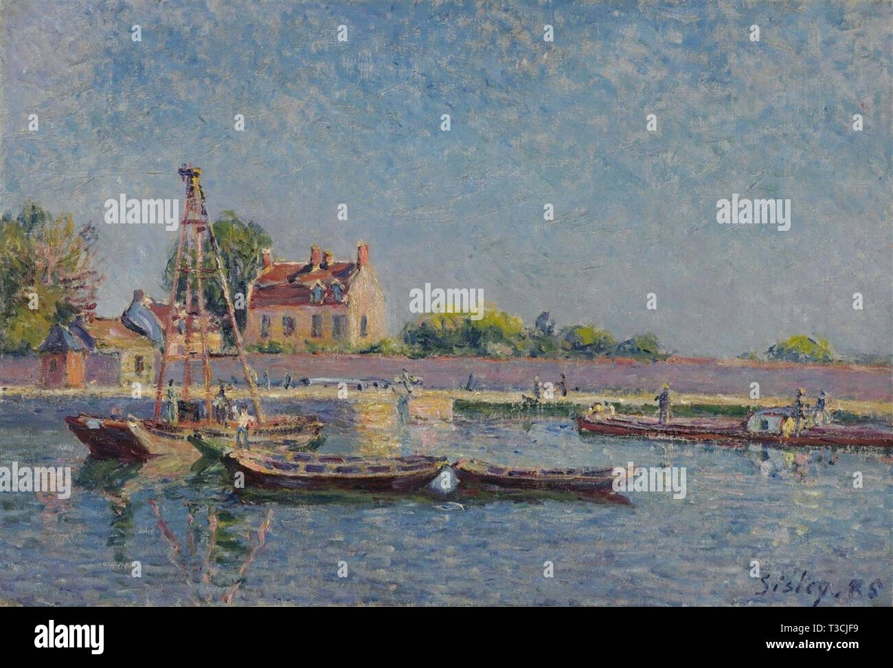 Alfred Sisley (1839-1899) - Boote 1885 Stockfoto