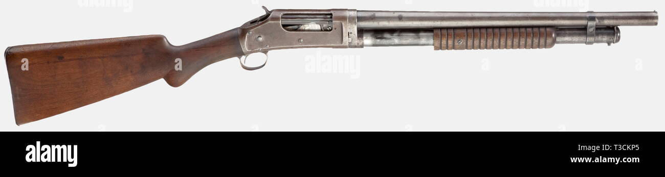 Die langen Arme, moderne Systeme, Winchester Modell 1897, Take-Down Version, Kaliber 12, Additional-Rights - Clearance-Info - Not-Available Stockfoto