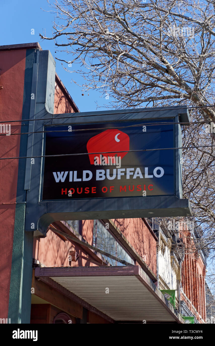 Wilde Büffel Haus der Musik night club in Downtown Bellingham, Washington State, USA Stockfoto