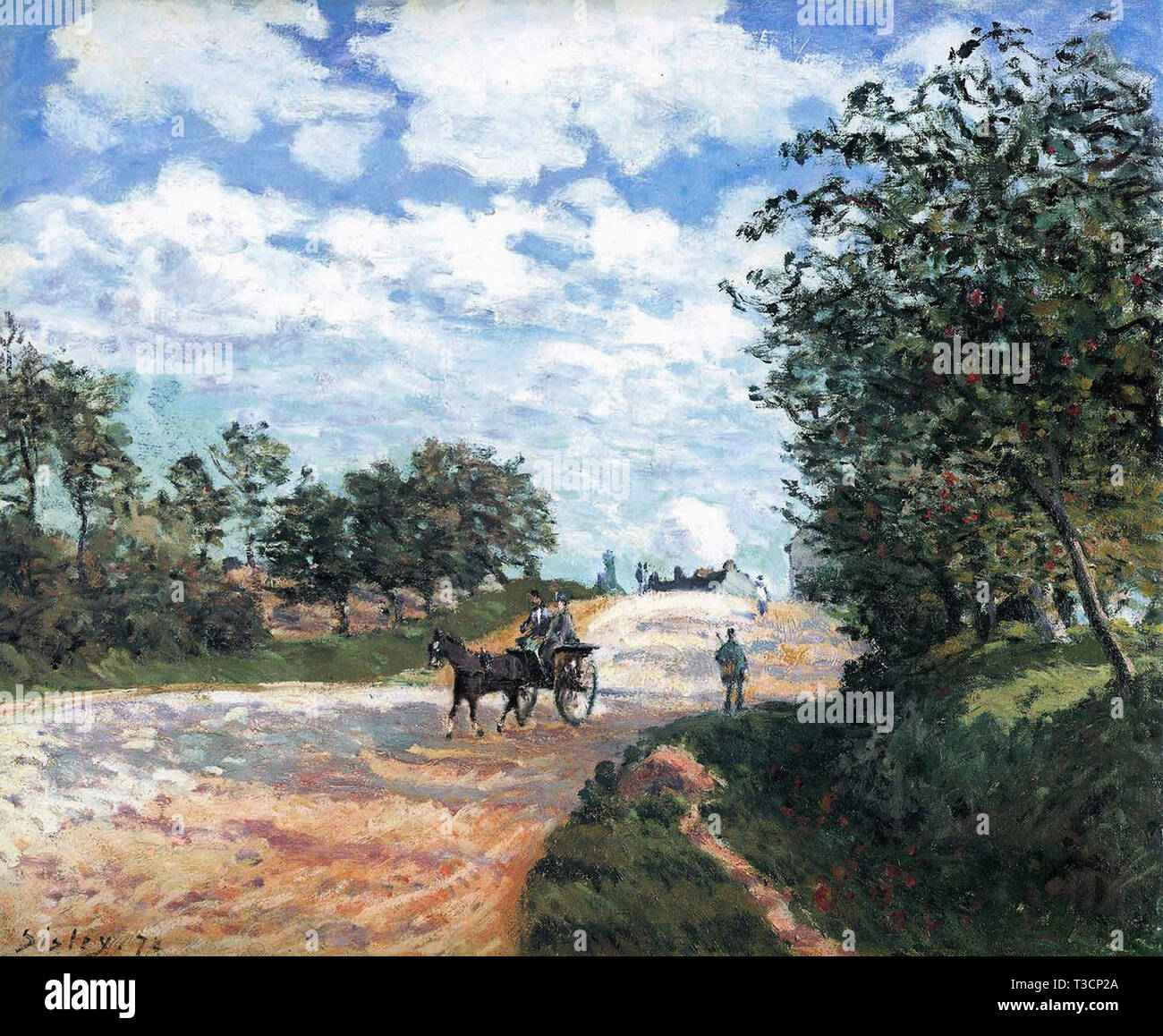Alfred Sisley (1839-1899) - die Straße von mantes in Choisy le Roi 1874 Stockfoto