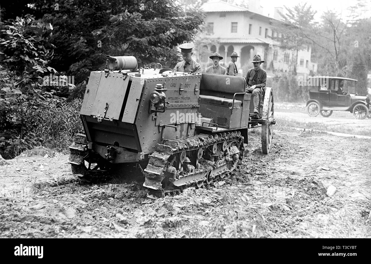 Us-Armee Geschichte - United States Army Artillerie Schlepper kann. 1918 Stockfoto