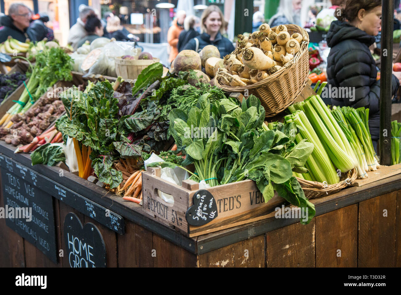 Abschaltdruck Anbieter Brough Markt - London Stockfoto