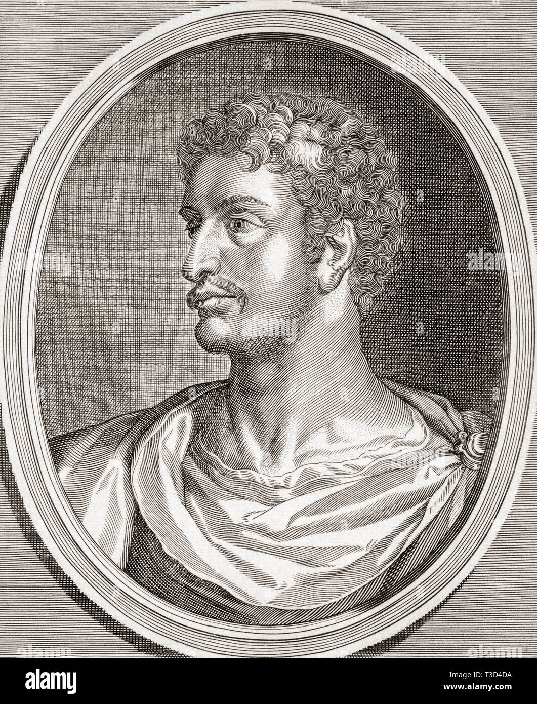 Augustus, 63 v. Chr. - 14 n. Geboren Gaius Octavius Thurinus, wurde er der erste Kaiser des römischen Reiches. Stockfoto