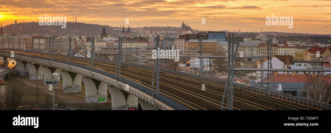 Stadtbild von Prag - Tschechische Republik Stockfoto