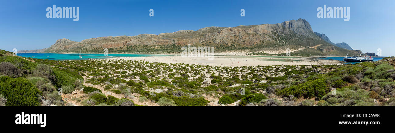 Strand von Balos Balos Beach Stockfoto