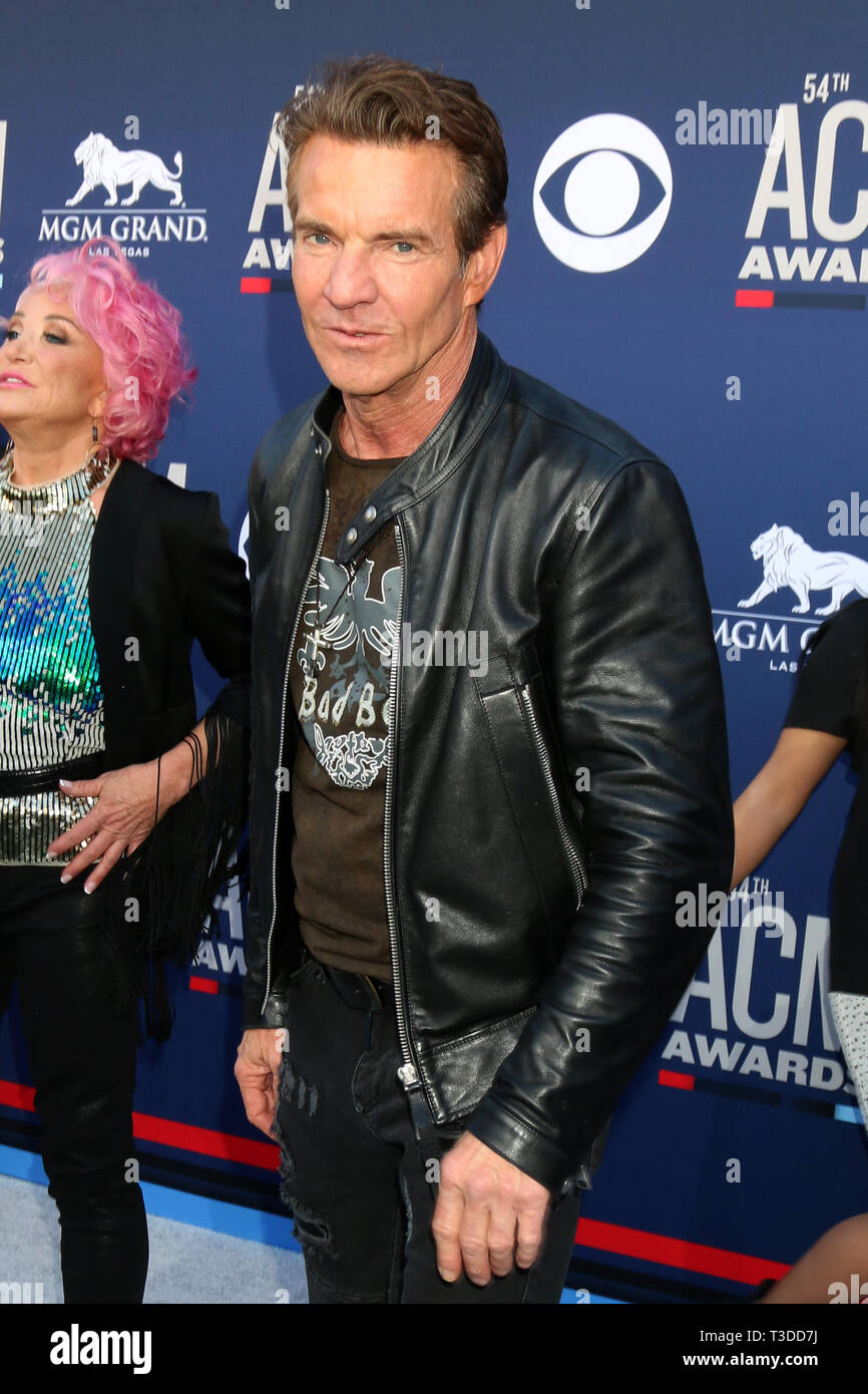 April 7, 2019 - Las Vegas, NV, USA - LAS VEGAS - APR 7: Dennis Quaid bei der 54 Akademie der Country Music Awards im MGM Grand Garden Arena am 7. April 2019 in Las Vegas, NV (Credit Bild: © Kay Blake/ZUMA Draht) Stockfoto