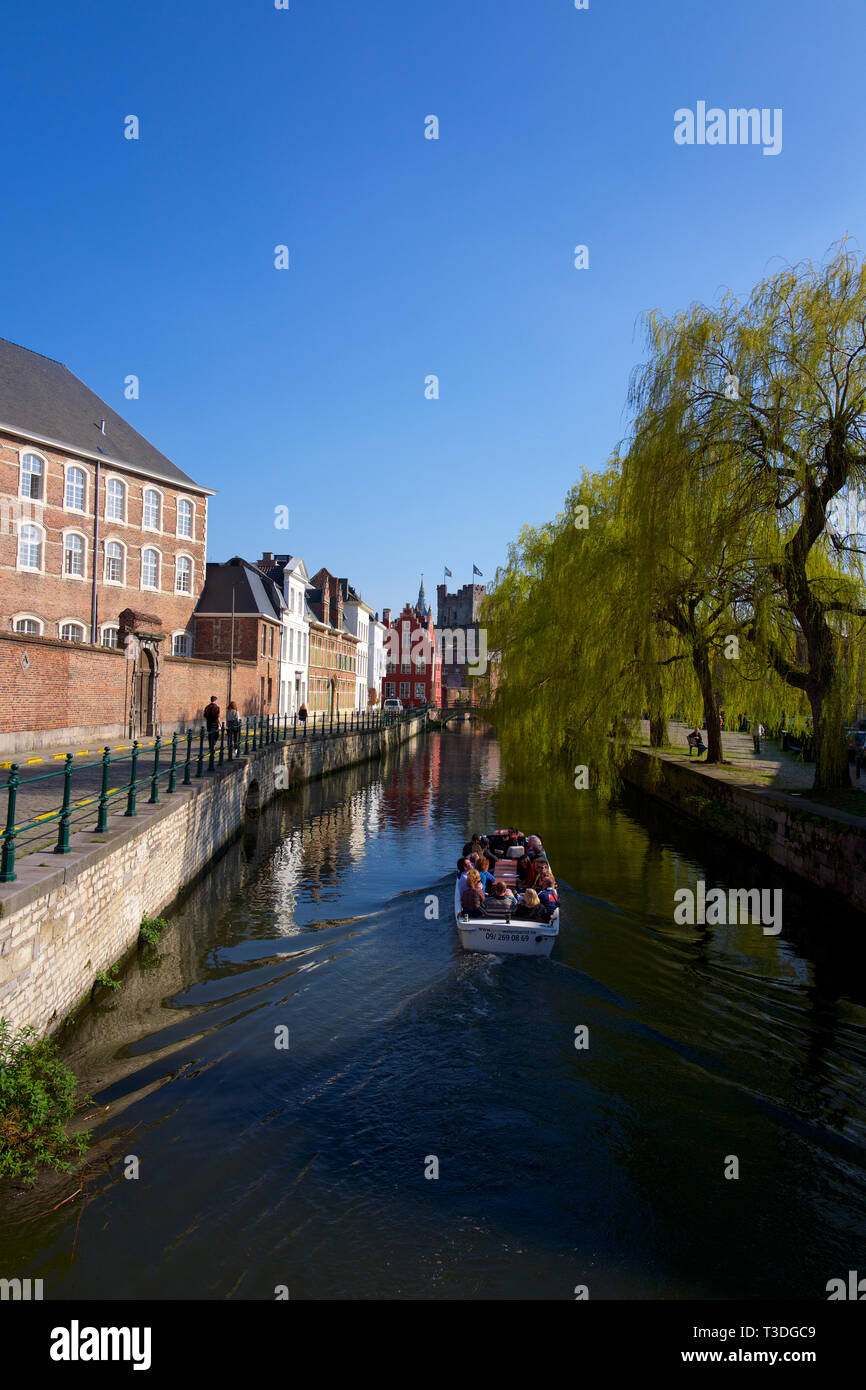Fluss Lieve Gent, Belgien Stockfoto