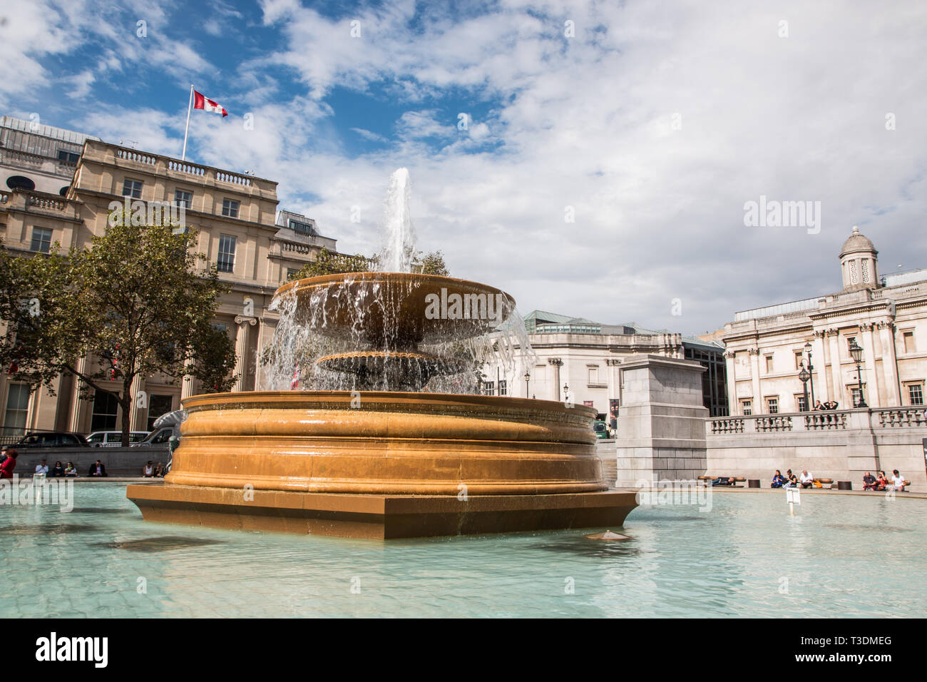 Brunnen des Trafalgar Square Stockfoto