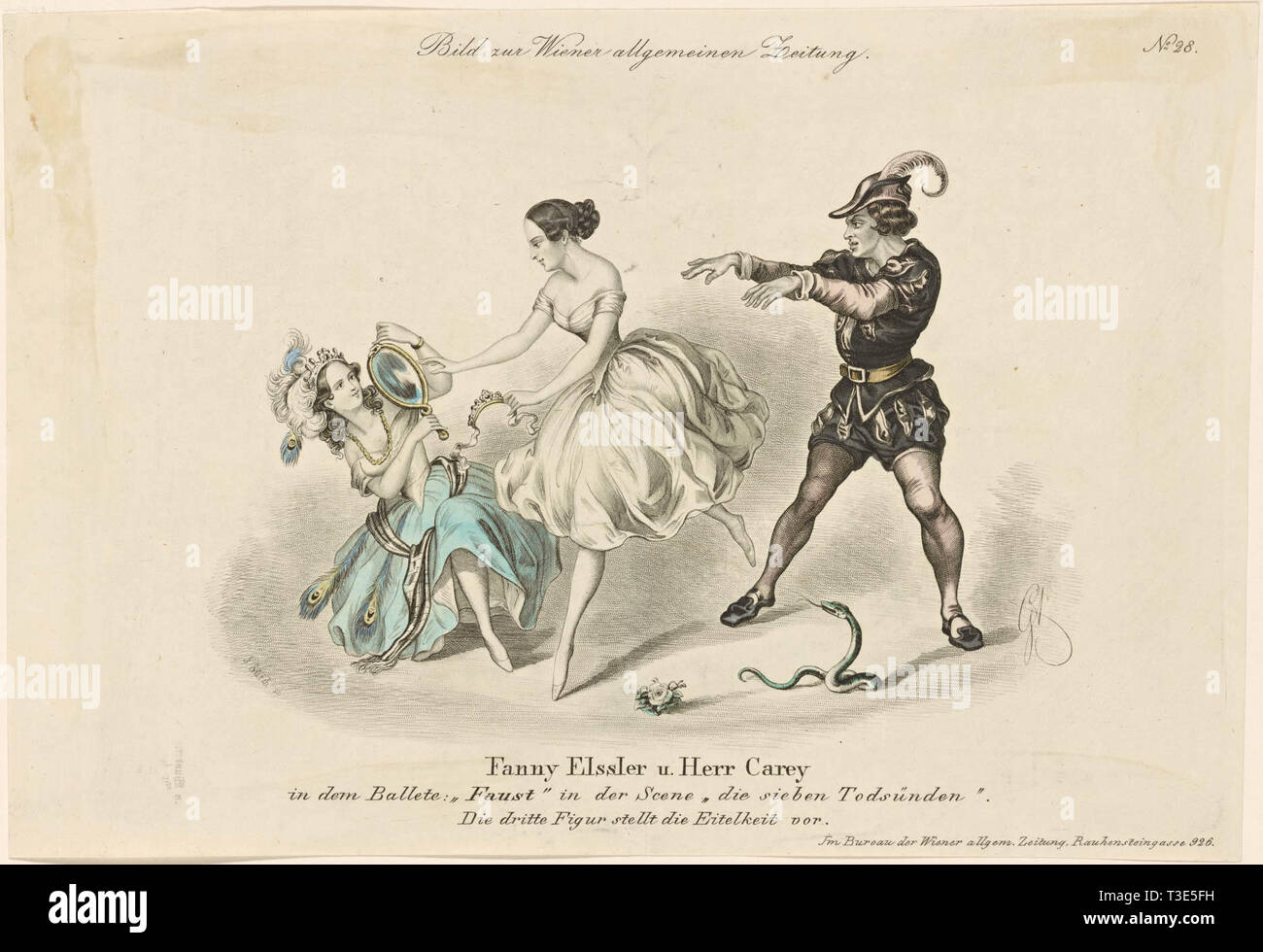 Herr Carey in dm Ballete Faust in der Szene sterben sieben Todsnden Stockfoto