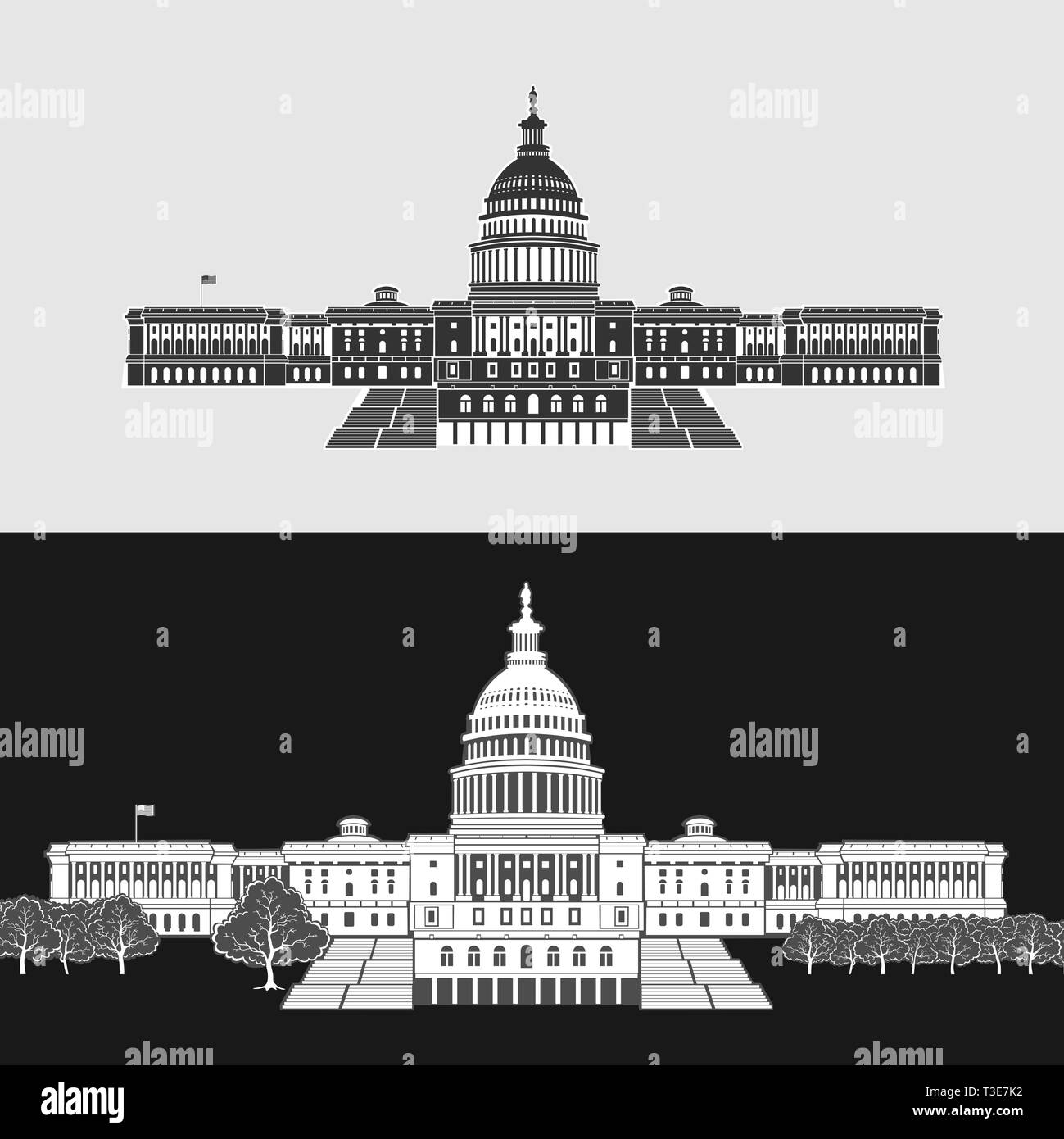 Vector Illustration von Washington Capitol Symbol Eps8-Format Stock Vektor