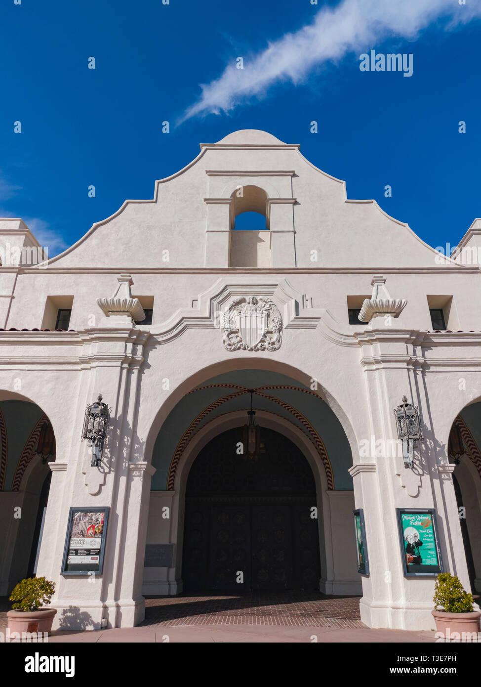 Los Angeles, Mar 26: Außenansicht des San Gabriel Mission Playhouse am 26.MÄRZ, 2019 in Los Angeles, Kalifornien Stockfoto