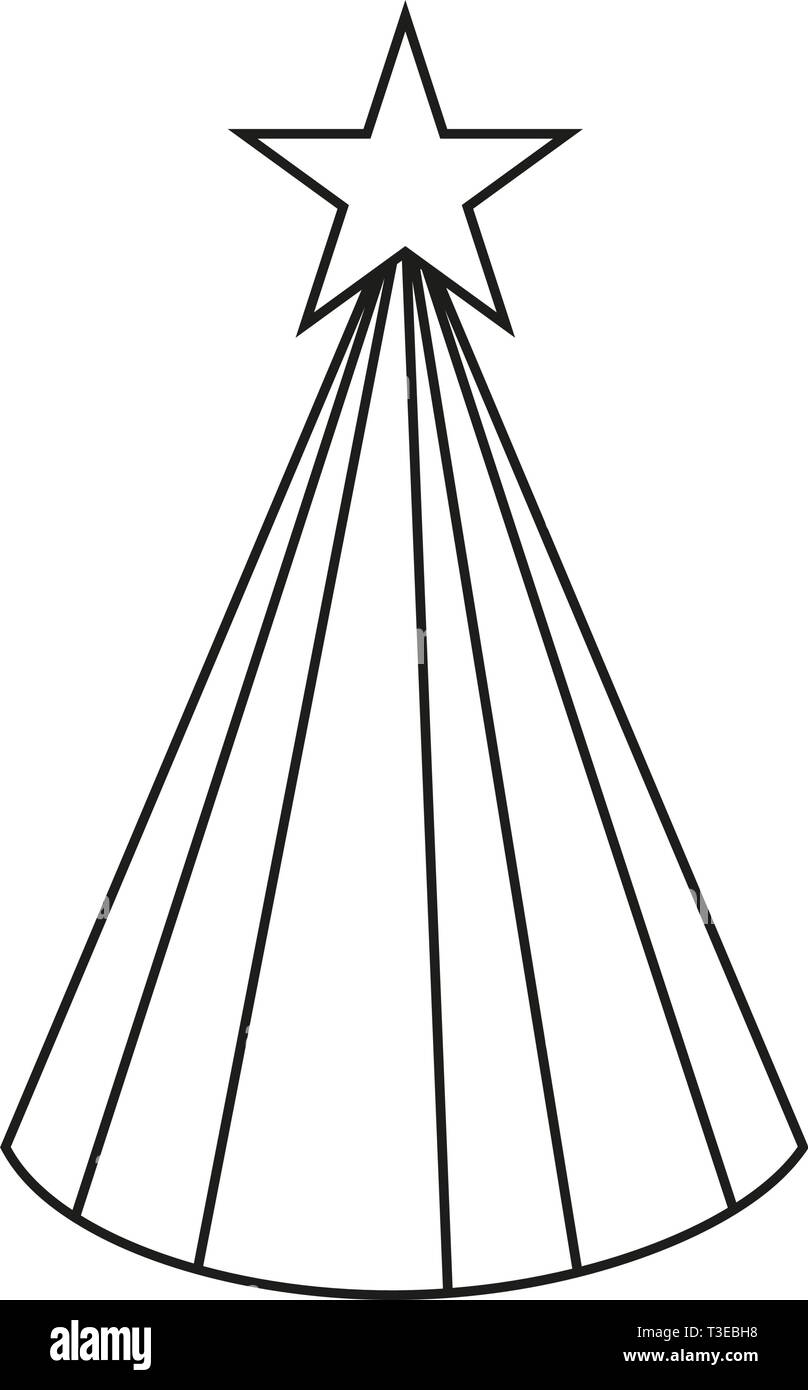 Line Art Black und White party Hut Stock Vektor
