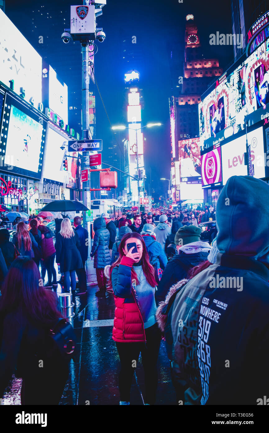 Die Cyrberpunk-Stadt New York Stockfoto