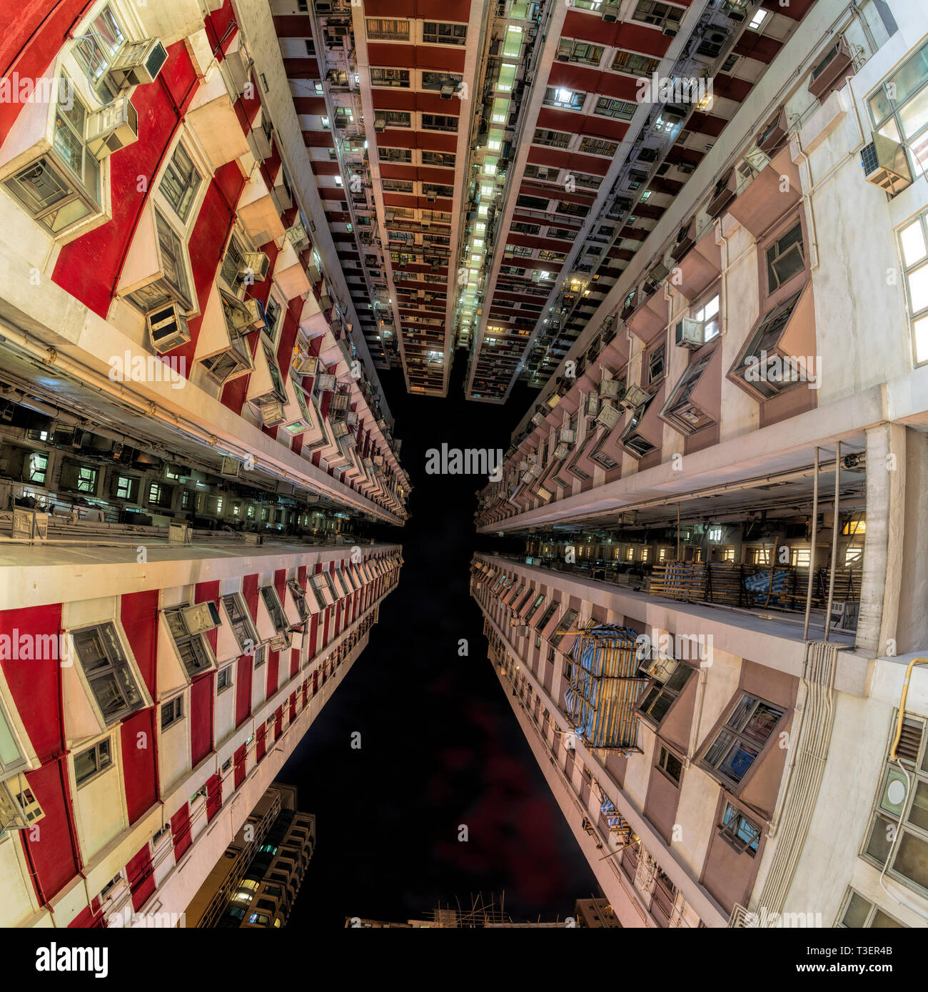 Hong Kong dichten städtischen Gebäude, Hong Kong, China. Stockfoto