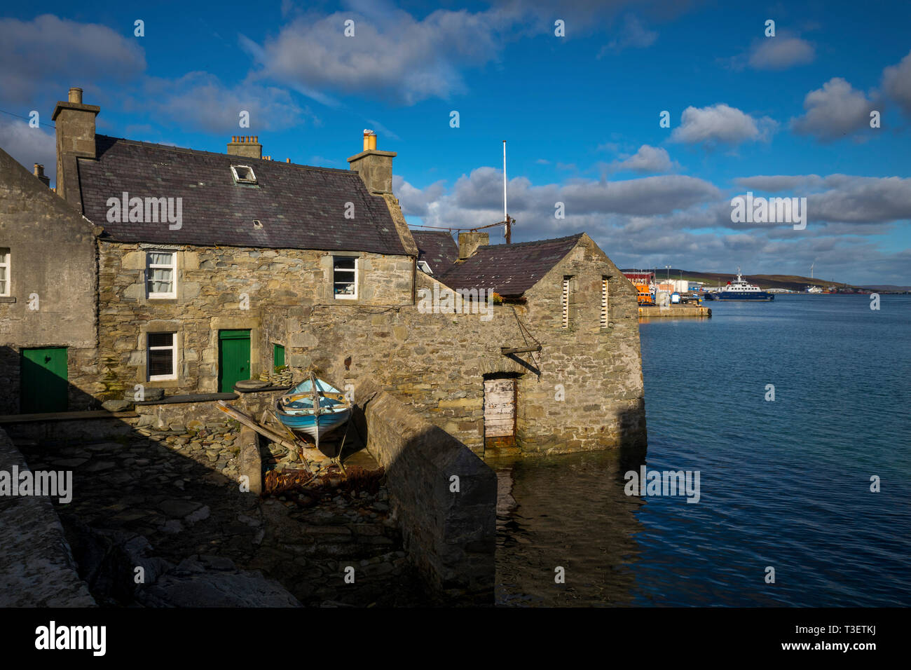 Lerwick; Jimmy Perez Haus; Shetland, Großbritannien Stockfoto