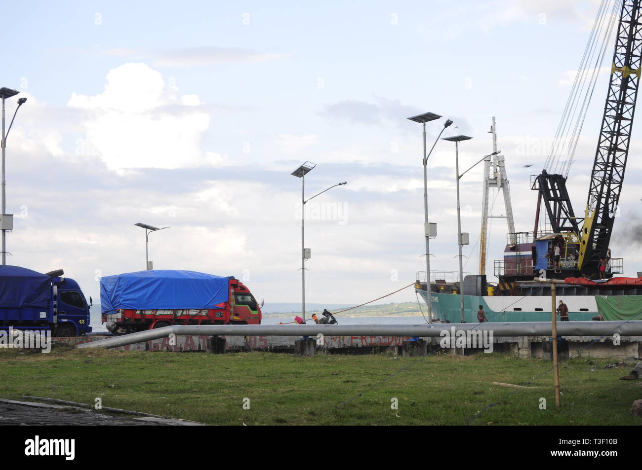 Ein transport Modell Hafen Stockfoto