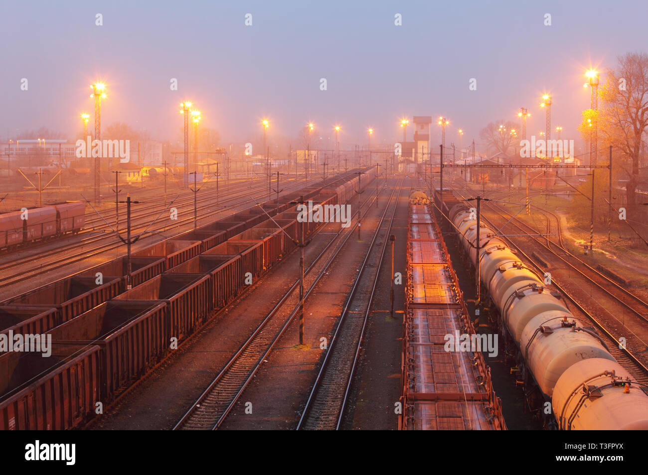 Güterzüge - Transport, Eisenbahn Stockfoto