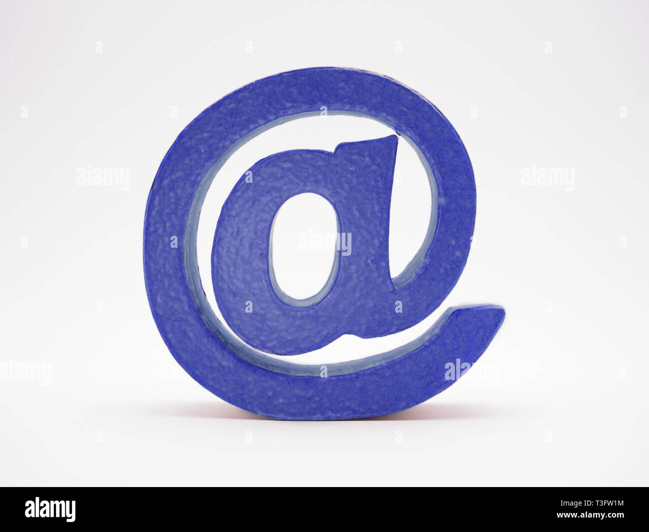 E-Symbol - blaue Farbe Stockfoto