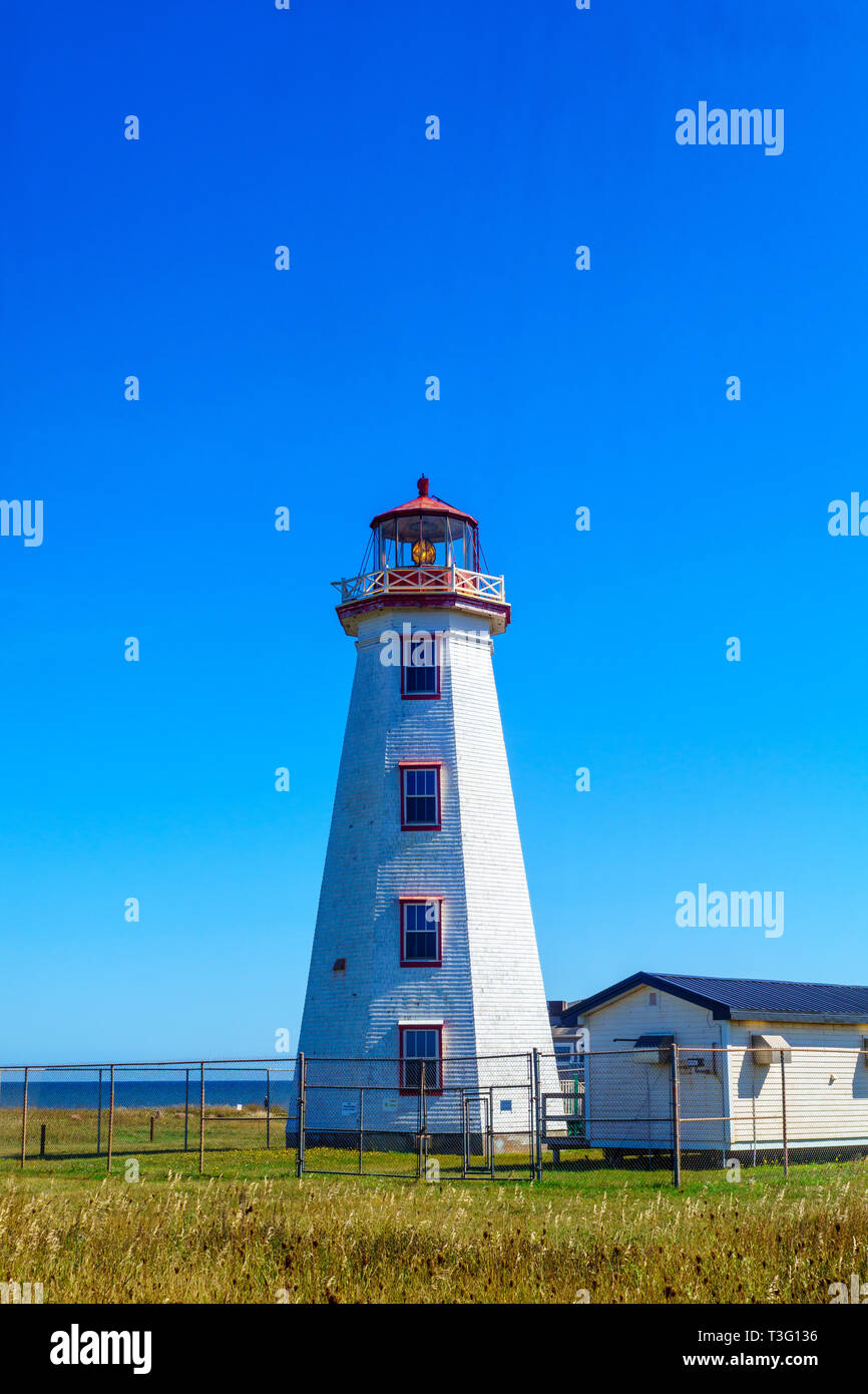 Die North Point Leuchtturm, in Prince Edward Island, Kanada Stockfoto