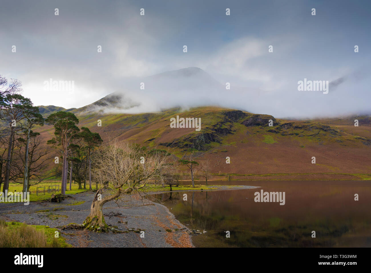 Crummock Water ist im Lake District National Park in der Grafschaft Cumbria, North West England, Großbritannien. Er ist der größte Nationalpark in den U Stockfoto