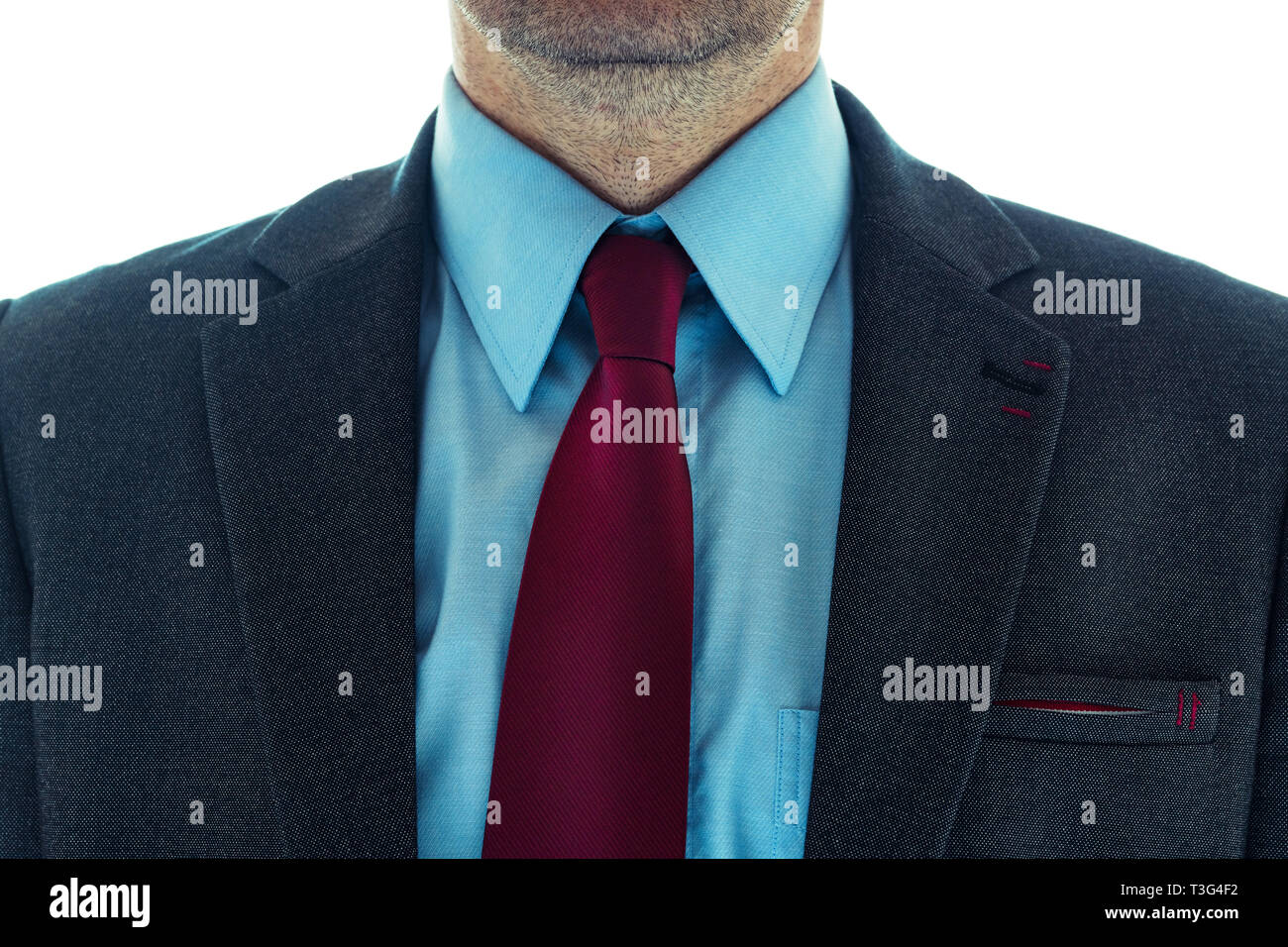 Unternehmer im eleganten Anzug, auch männliche Geschäft Person schließen sich verkleidet Stockfoto
