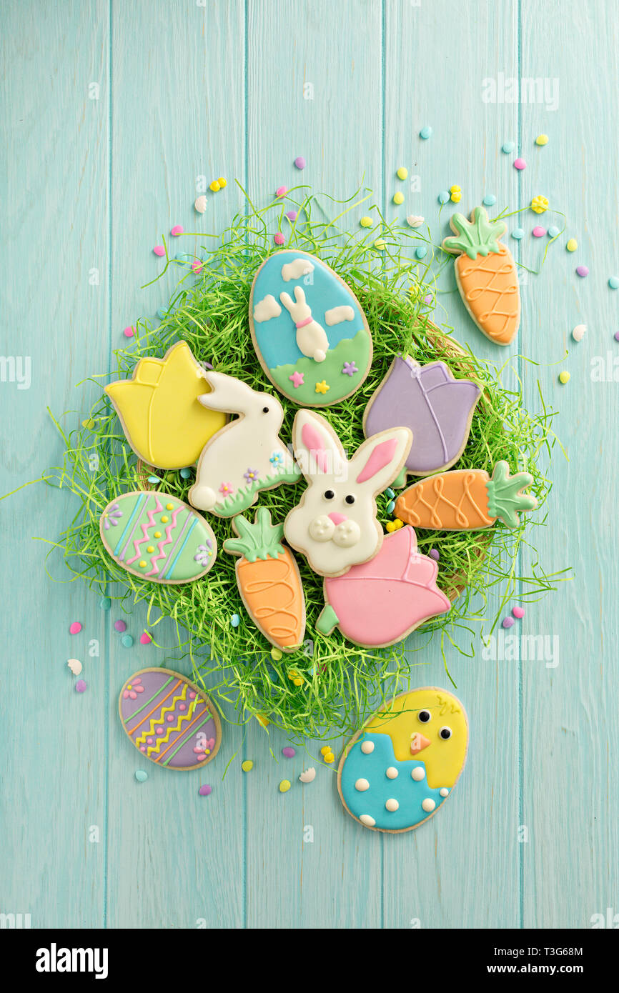 Ostern cookies eingerichtet Stockfoto