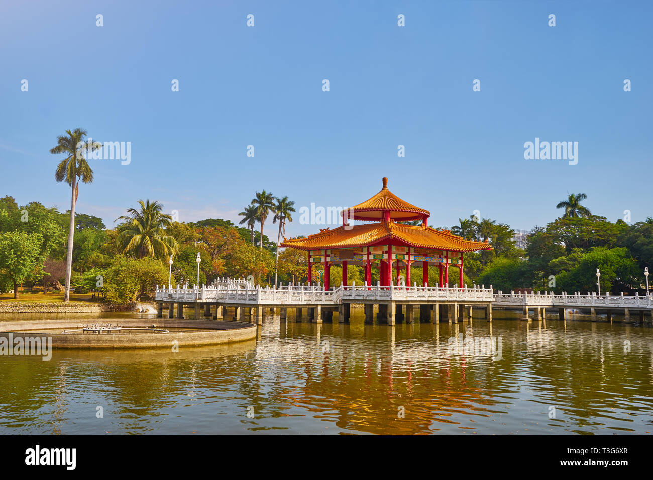 Schöne scenics von Tainan Park, Zhong Shan Park oder zu Sun Yat-Sen Park bezeichnet werden. Dieses schöne historische Park zum ersten Mal auf. Stockfoto