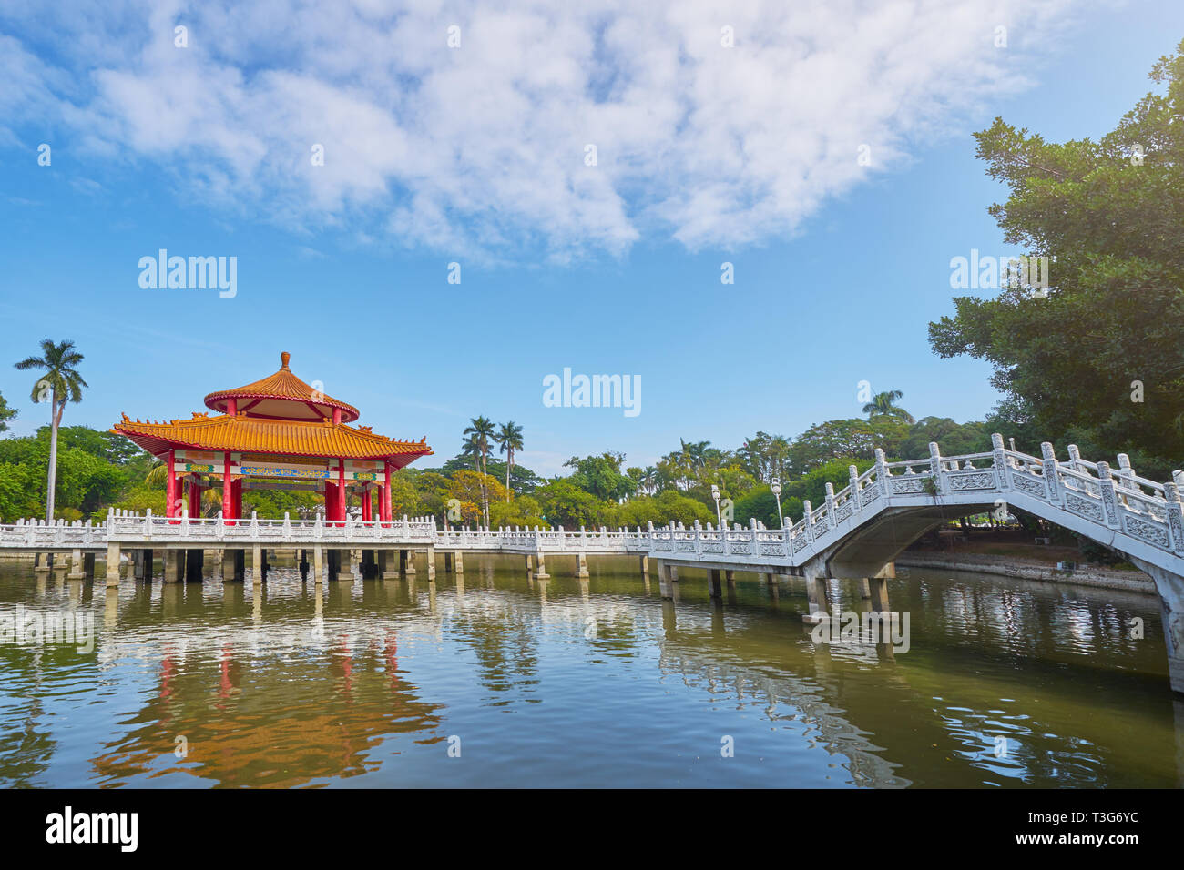 Schöne scenics von Tainan Park, Zhong Shan Park oder zu Sun Yat-Sen Park bezeichnet werden. Dieses schöne historische Park zum ersten Mal auf. Stockfoto