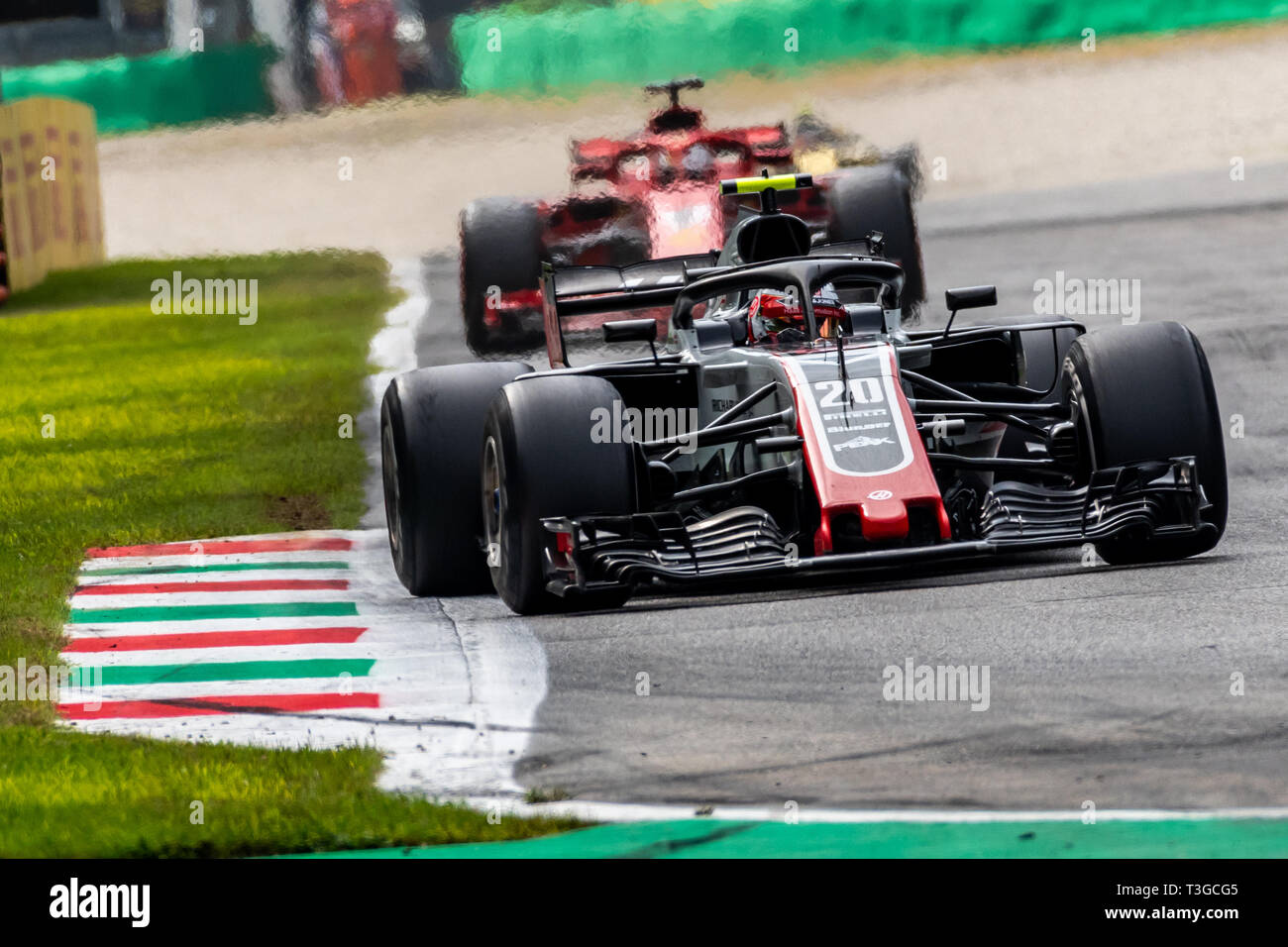 Monza/Italien - #20 Kevin Magnussen (HAAS) bei der roggia Schikane während der Italienischen GP Stockfoto