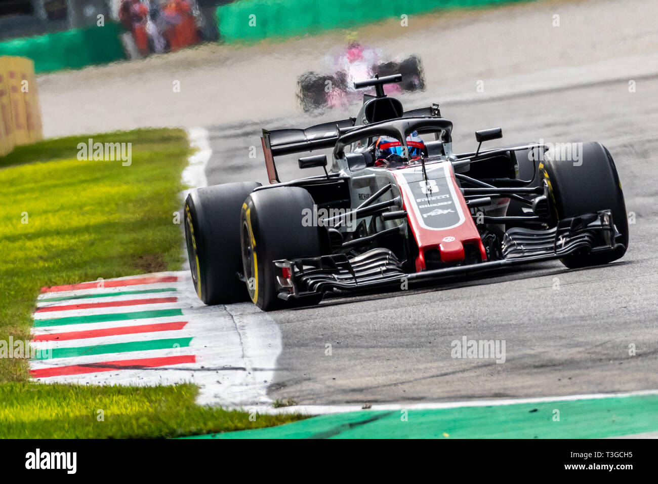 Monza/Italien - #8 Romain Grosjean (HAAS) bei der roggia Schikane während der Italienischen GP Stockfoto