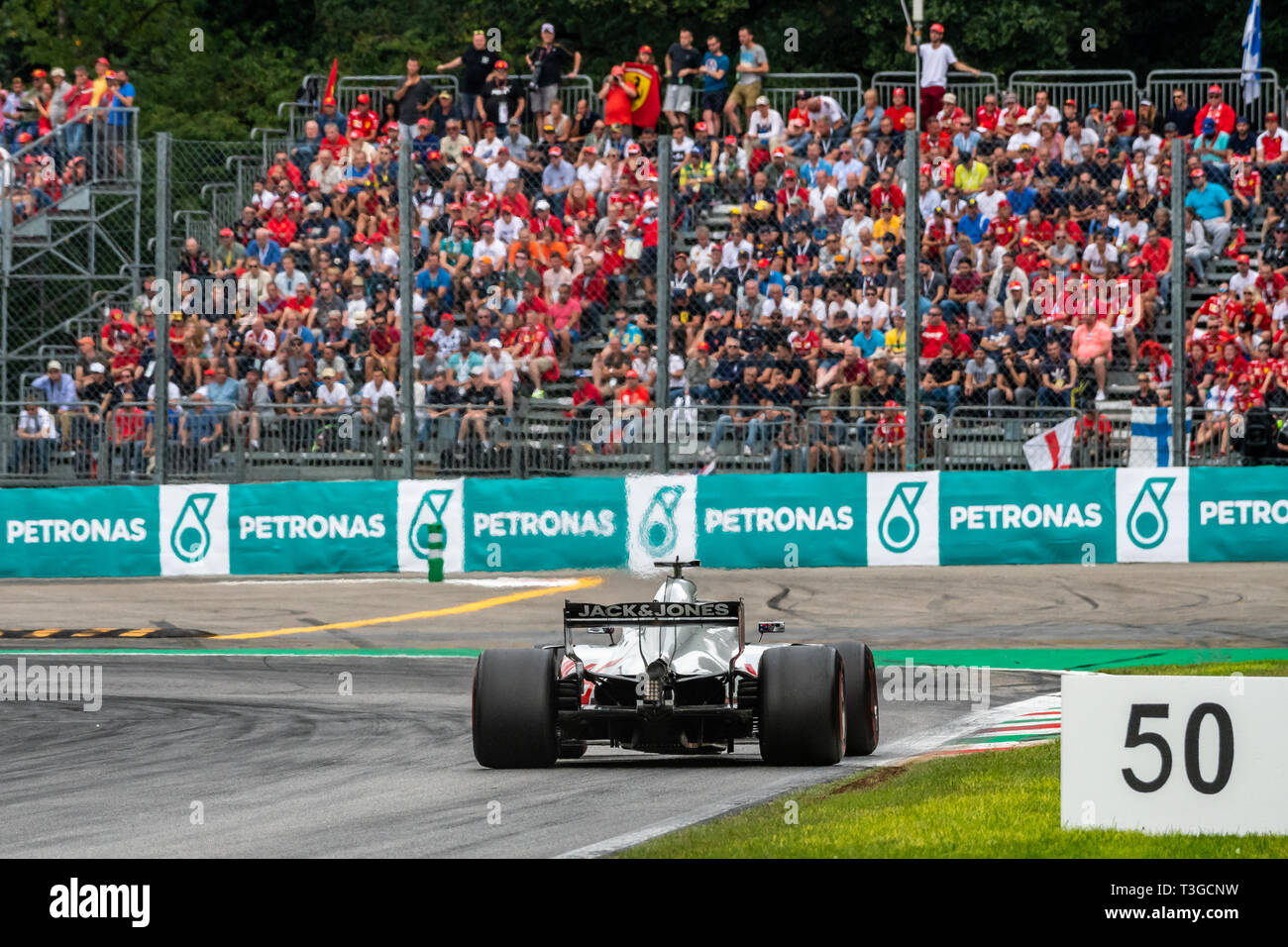Monza/Italien - #8 Romain Grosjean in der roggia Schikane während der Italienischen GP Stockfoto