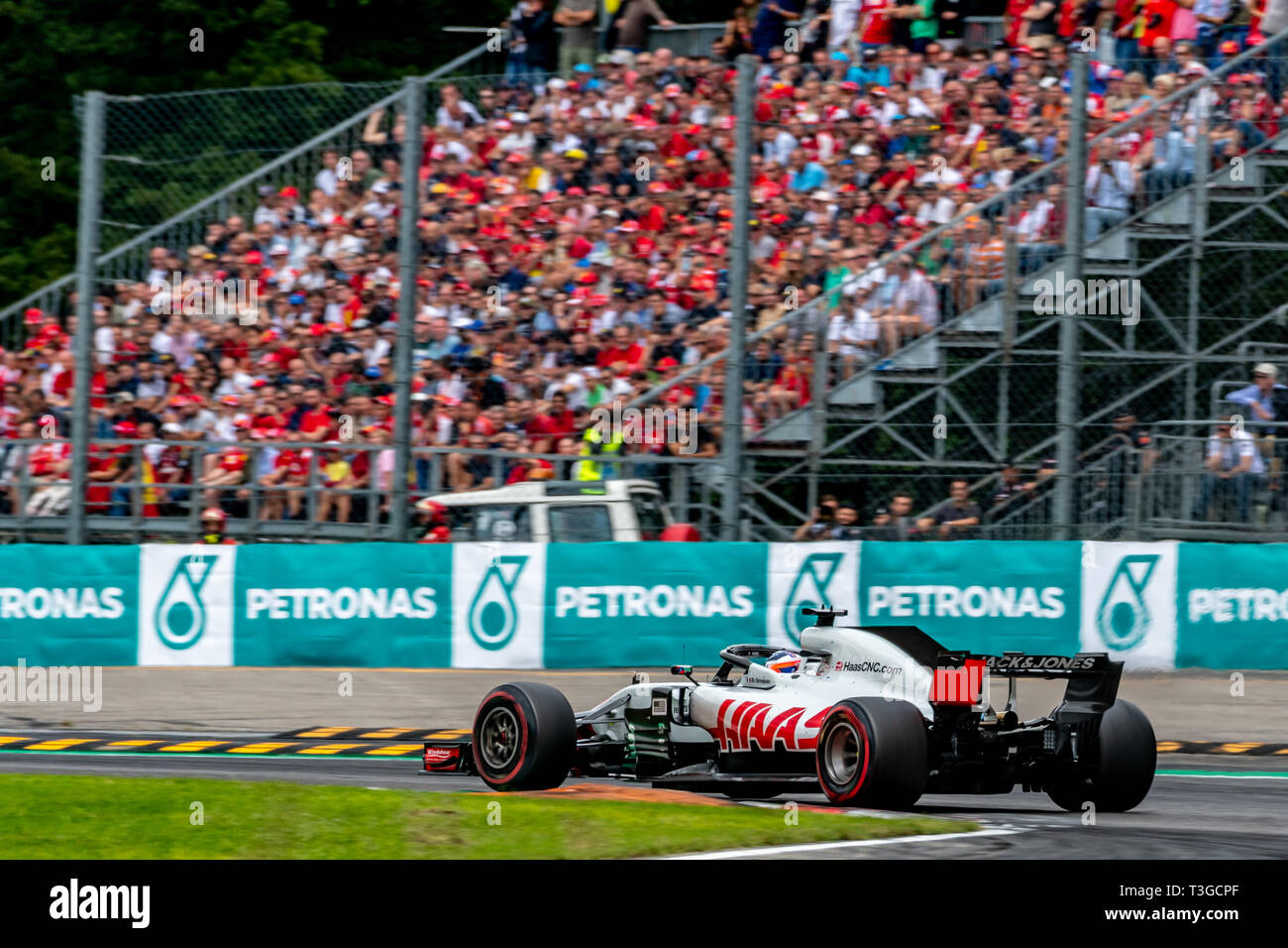 Monza/Italien - #8 Romain Grosjean in der roggia Schikane während der Italienischen GP Stockfoto