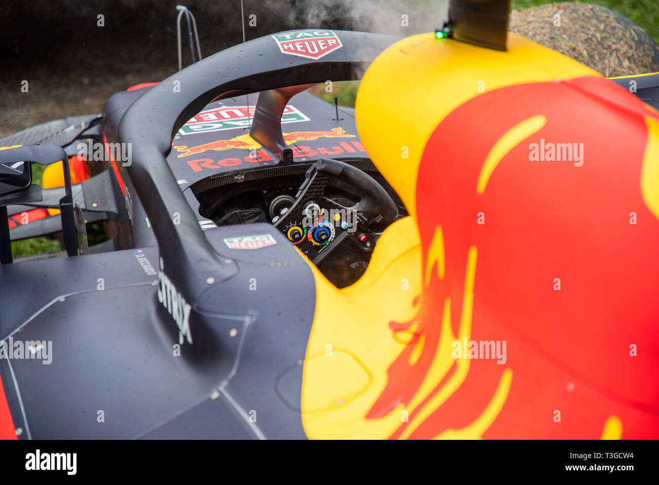 Monza/Italien - #3 Daniel Ricciardo der betroffenen Red Bull Racing RB14 Auto Stockfoto