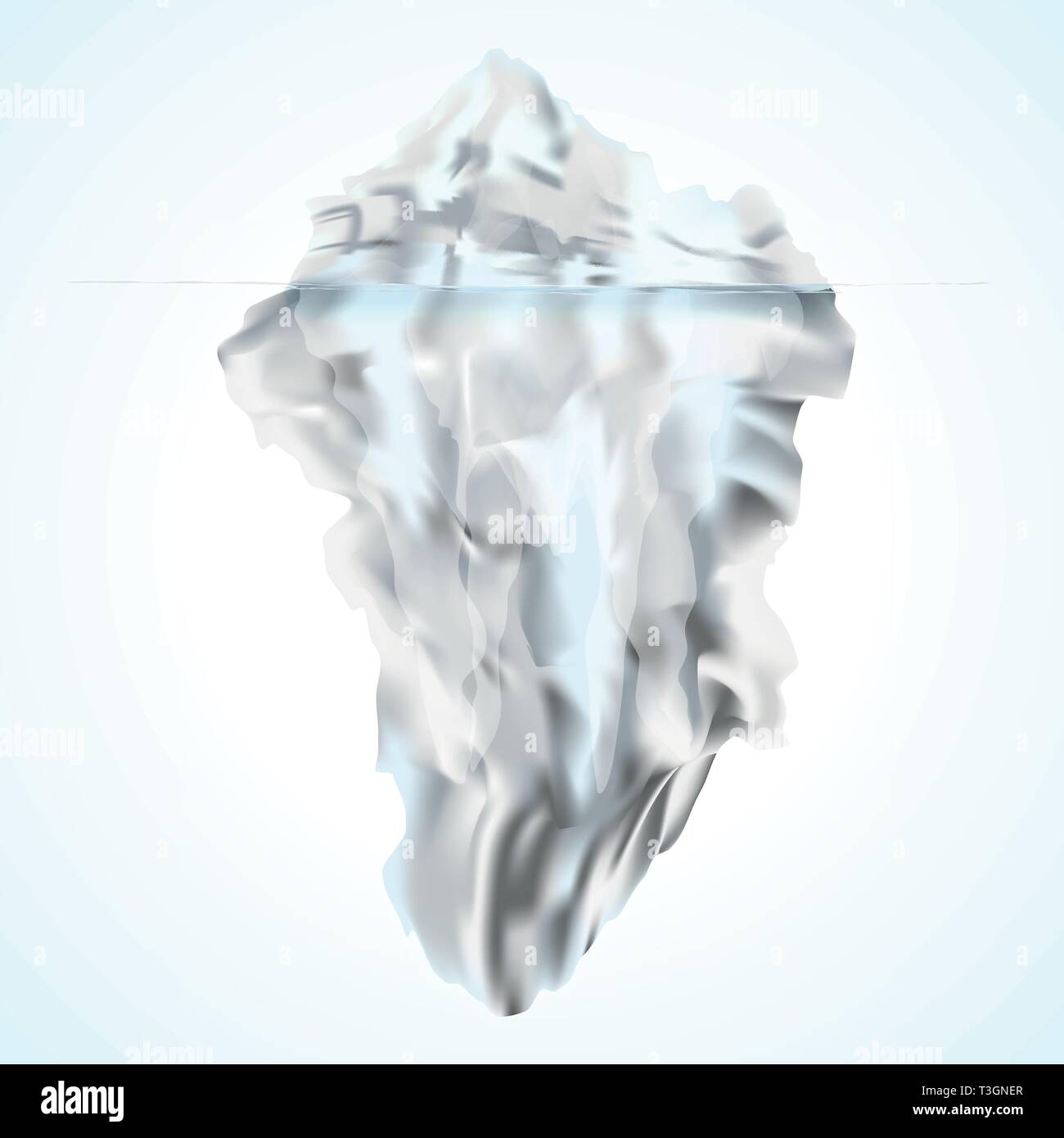Weiß Eisberg in der kalten Ozean Stock Vektor