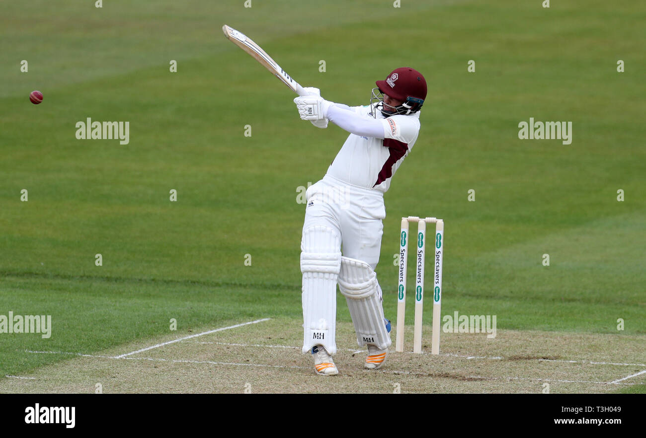 Von Northamptonshire Ricardo Vasconcelos in Aktion während der Tag einer Specsavers County Championship Division zwei Gleichen am Boden, Northampton County. Stockfoto