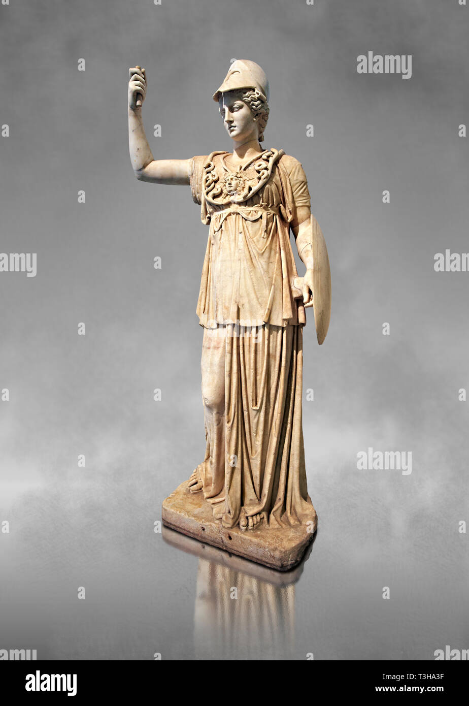 Römischen Marmorskulptur von Athena, inv 6321, Museum für Archäologie, Italien Stockfoto