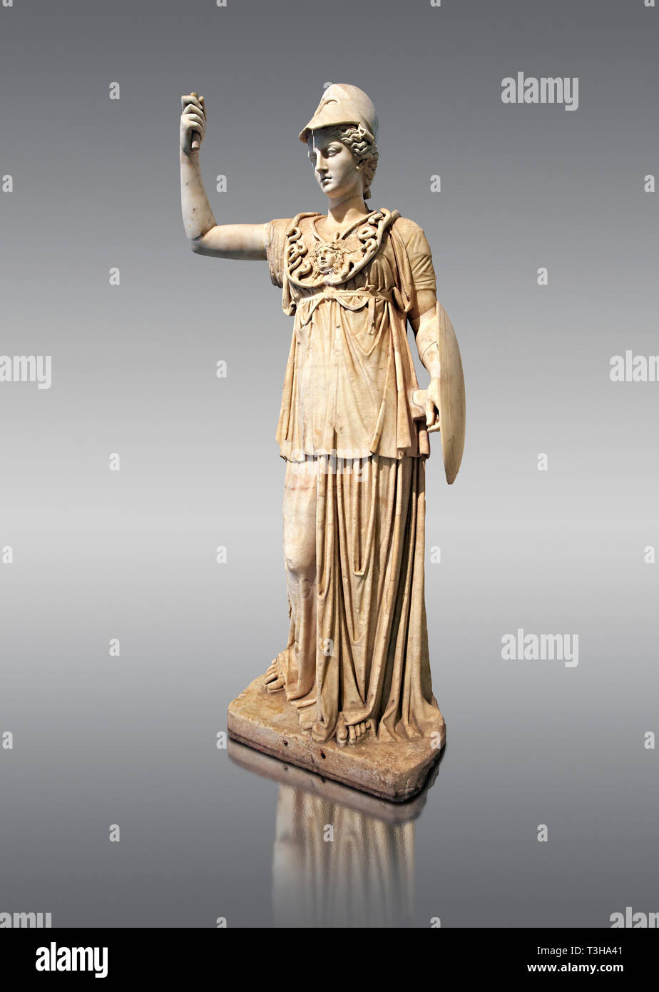 Römischen Marmorskulptur von Athena, inv 6321, Museum für Archäologie, Italien Stockfoto