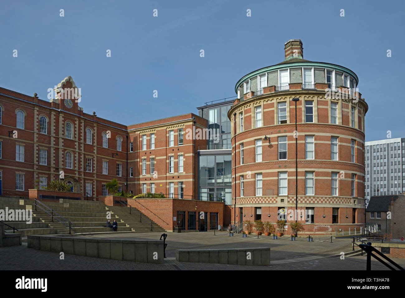 Harts Hotel, Rückansicht, & Roundhouse, Nottingham, England Stockfoto