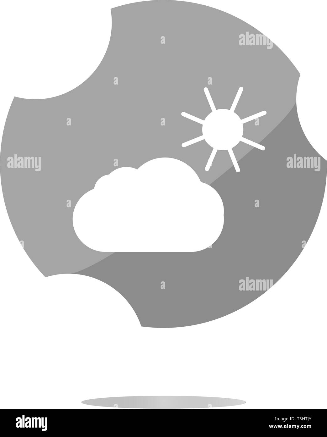 Wetter-app Web Icon isoliert auf weißem Hintergrund Stockfoto