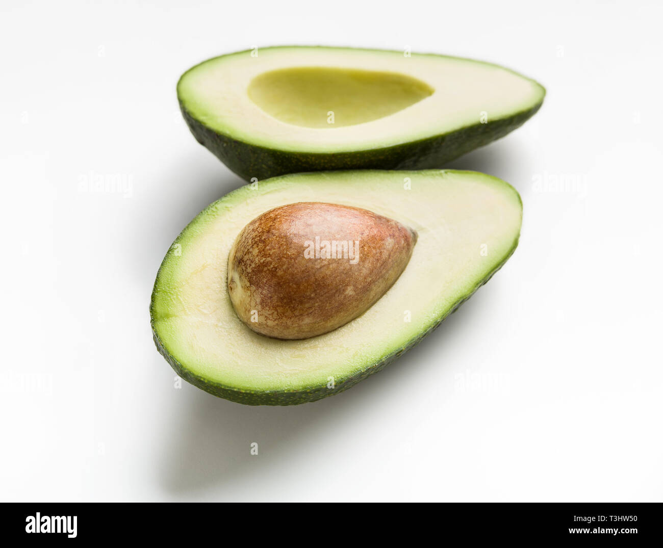 Avocado auf weiß Stockfoto