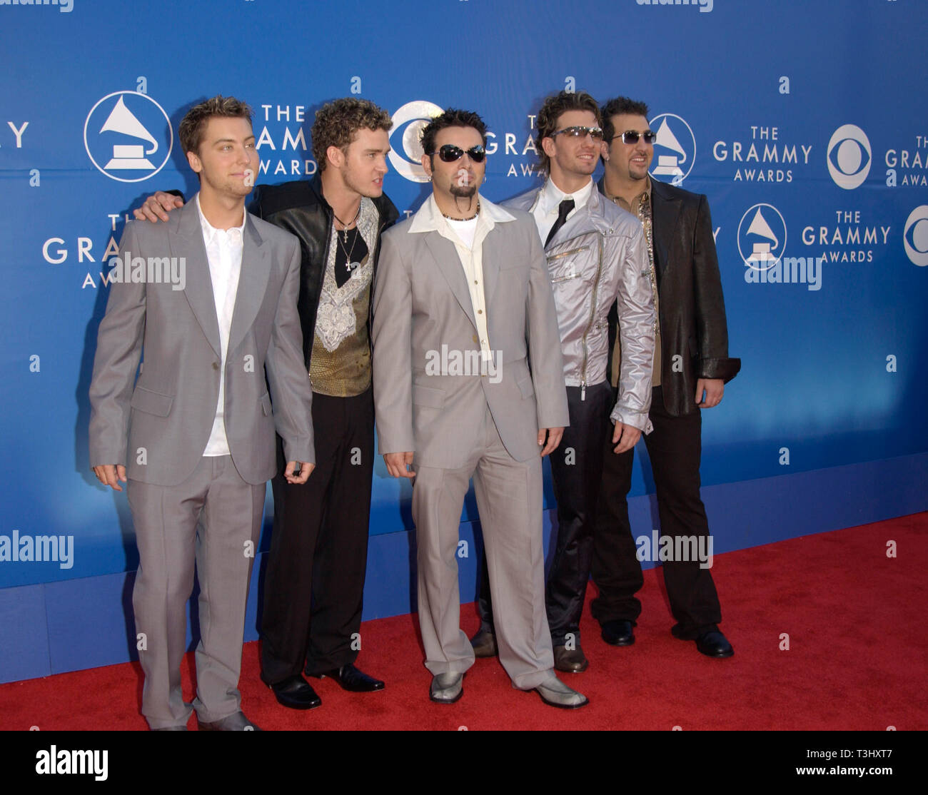 LOS ANGELES, Ca. Februar 27, 2002: Pop Gruppe *NSYNC bei den Grammy Awards 2002 in Los Angeles. Stockfoto