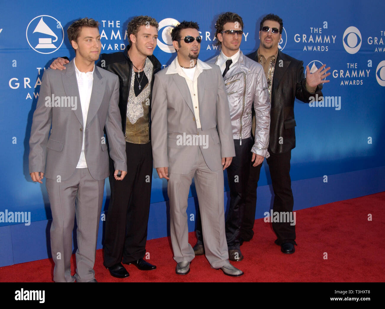 LOS ANGELES, Ca. Februar 27, 2002: Pop Gruppe *NSYNC bei den Grammy Awards 2002 in Los Angeles. Stockfoto