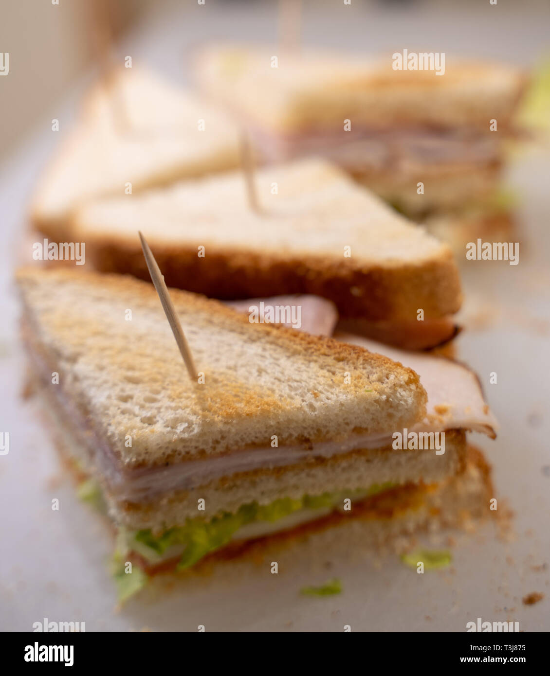 Hausgemachte Club Sandwiches Stockfoto