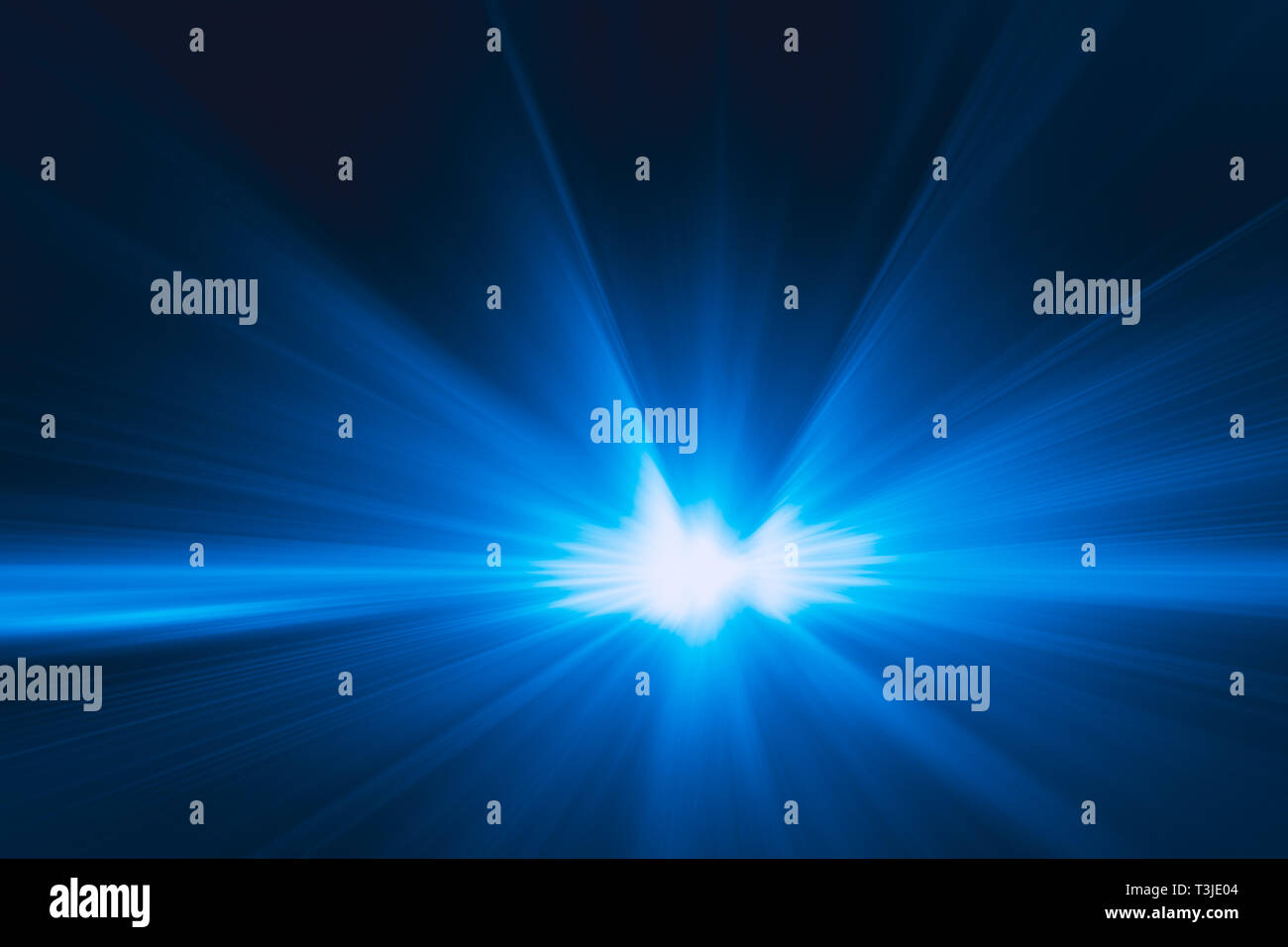 Futuristische schnelle Geschwindigkeit bewegen hohe blaues Licht für Hintergrund, abstrakt. Stockfoto