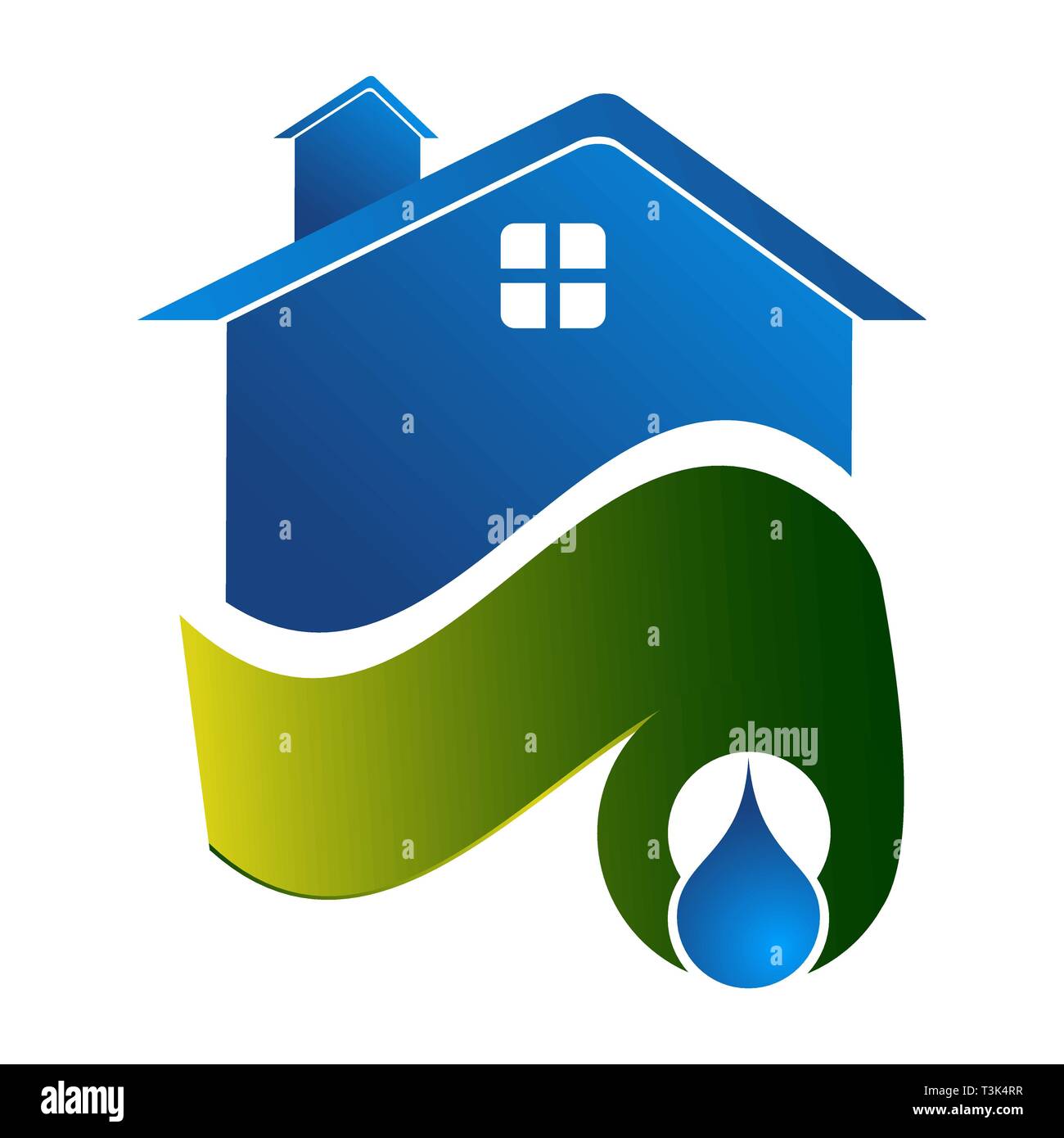 Wasser quellen Home Konzept Design. Symbol grafische Vorlage element Stock Vektor