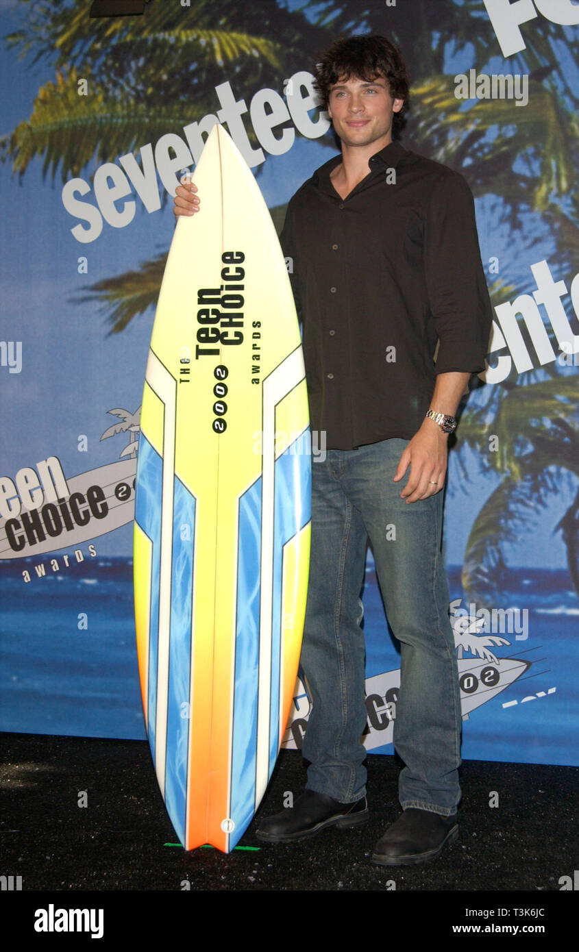 LOS ANGELES, Ca. August 04, 2002: Smallville star Tom Welling an den 2002 Teen Choice Awards in den Universal Studios in Hollywood. © Paul Smith/Featureflash Stockfoto