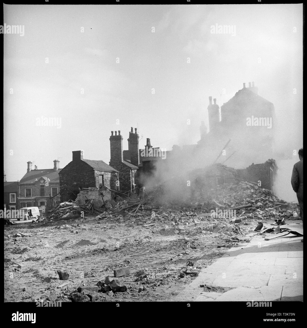 Abbrucharbeiten in Fortschritt, Lichfield Street, Hanley, Stoke-on-Trent, 1965-1968. Schöpfer: Eileen Deste. Stockfoto