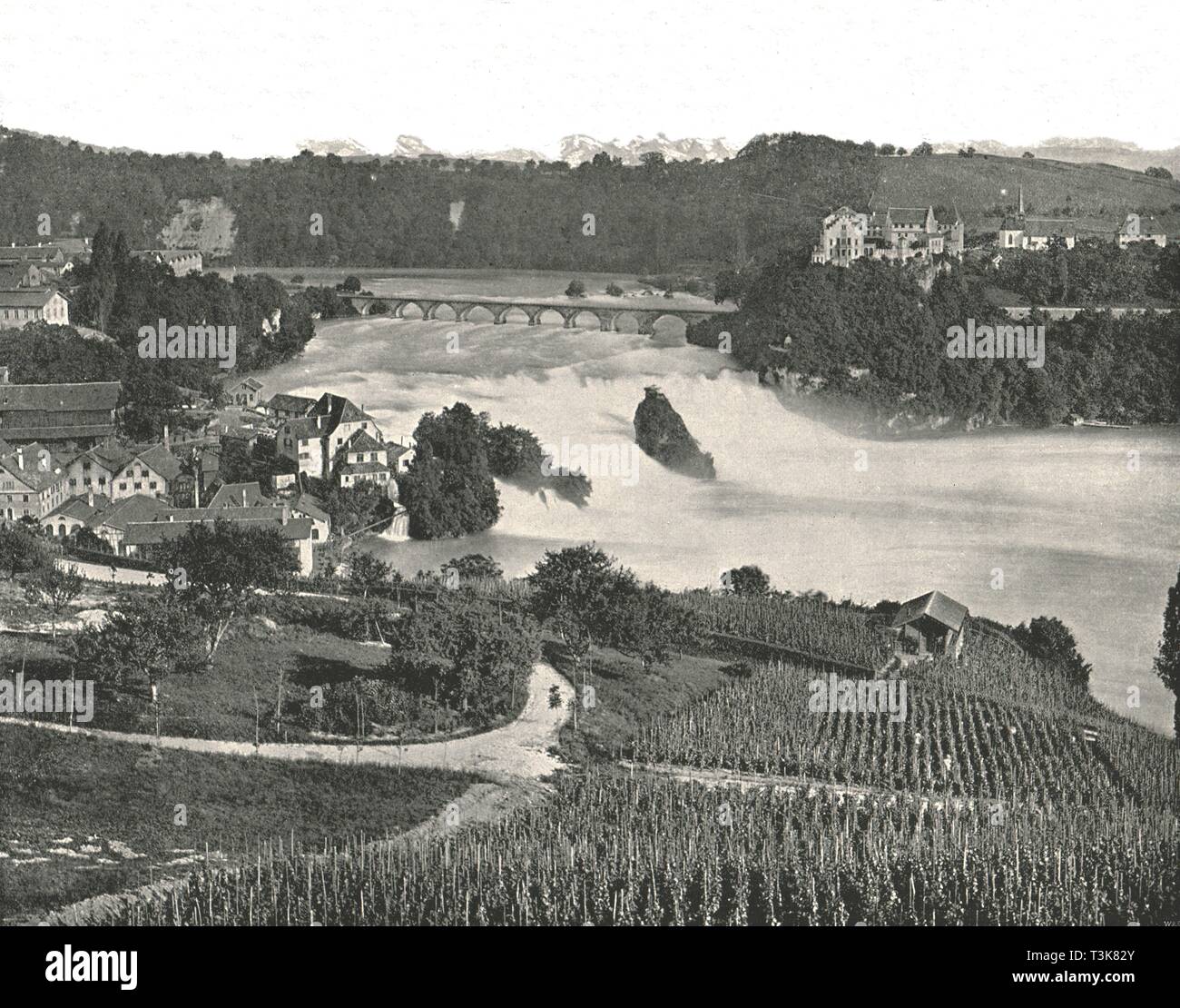 Die Wasserfälle von Rhein, Schaffhausen, Schweiz, 1895. Schöpfer: Francis Frith & Co. Stockfoto