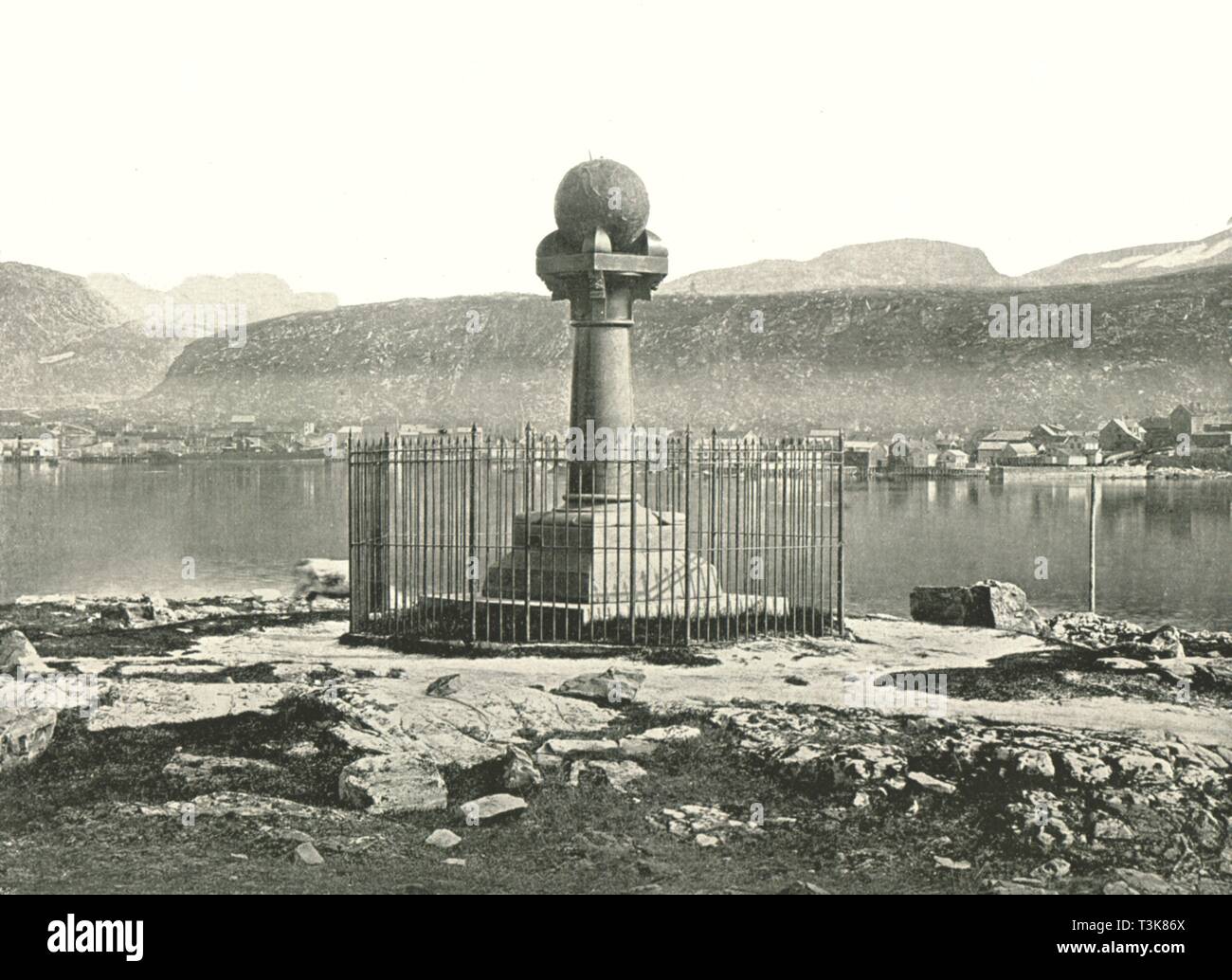 Die Meridian Spalte, Hammerfest, Norwegen, 1895. Schöpfer: Unbekannt. Stockfoto
